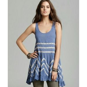 Intimately Free People Voile and Lace Trapeze Slip